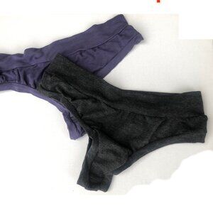 Medium Black Bamboo Thong Underwear